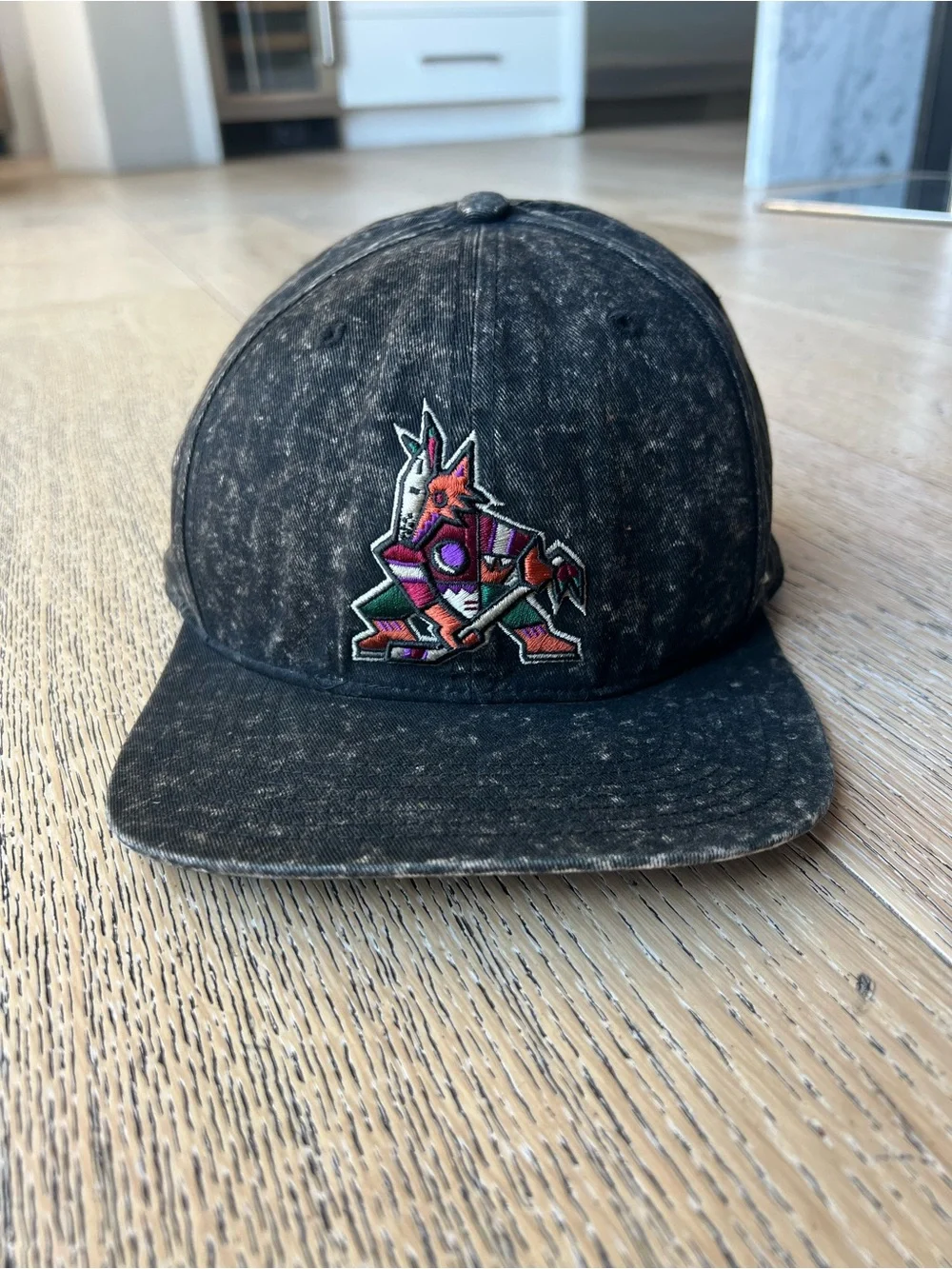 Arizona Coyotes Vintage Black Washed Hat